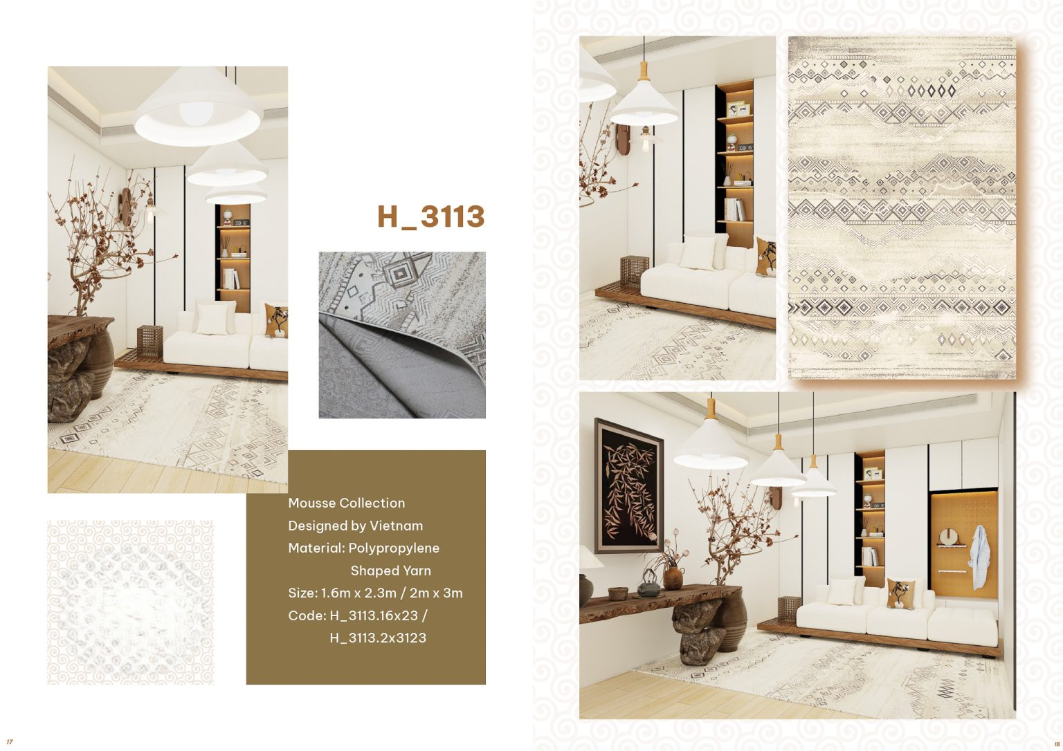 THẢM DỆT CỔ ĐIỂN CAO CẤP- GO-MOUSSE H_3113