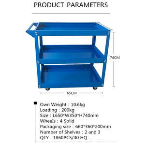Xe đẩy dụng cụ 3 tầng, xe đựng đồ nghề 3 tầng, xe để đồ nghề 3 ngăn, xe đựng đồ sửa chữa