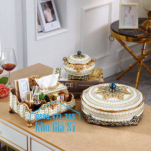 Combo khay, hộp đựng bánh kẹo mứt tết 6 ngăn cao cấp