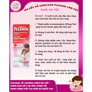 Hạ sốt Tylenol (2tuổi -11 tuổi)