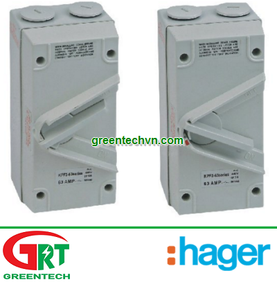 Hager JG432U | 32A 3 pole with switched neutral 415V | Cầu dao cách ly Hager JG432U | Hager Vietnam