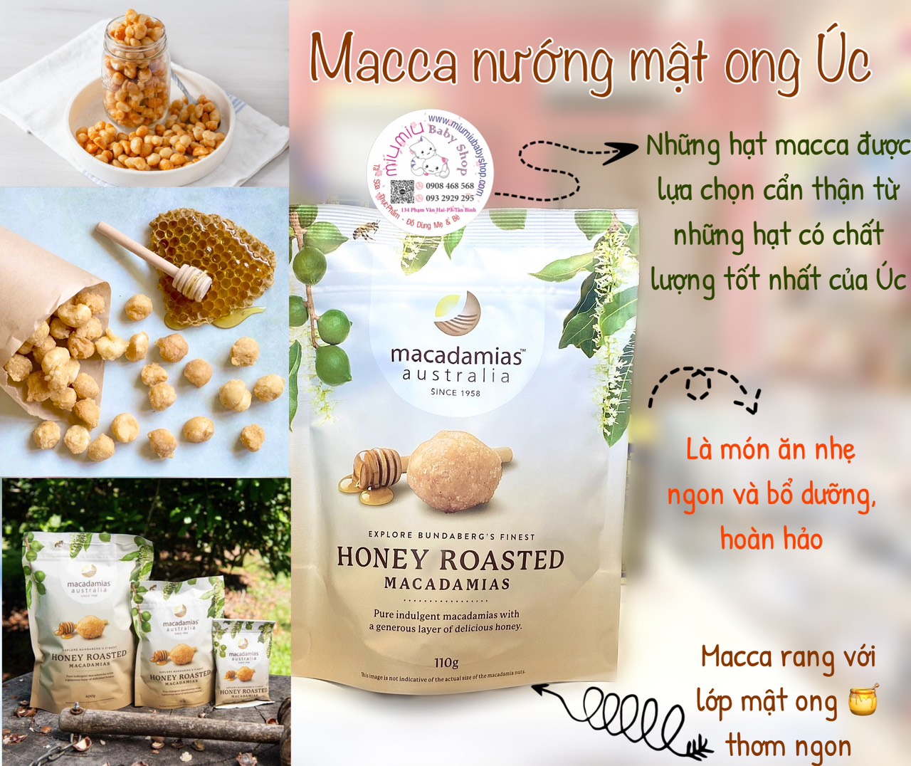 Hạt Maca mật ong Úc