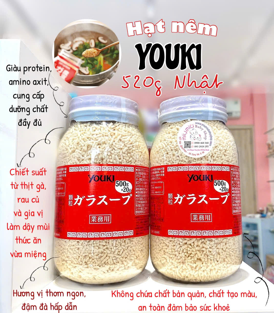 Hạt Nêm YOUKI Gà 500gr 🇯🇵