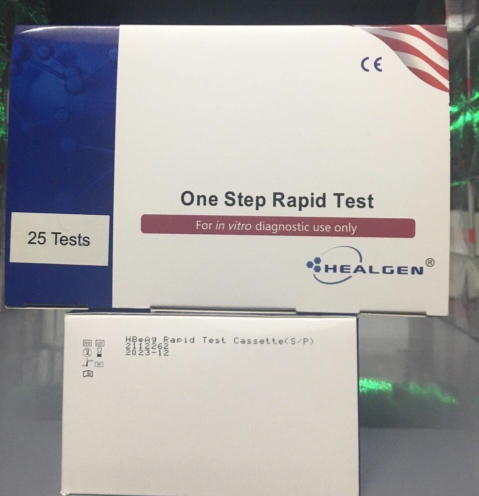 Test chẩn đoán viêm gan B HBeAg Rapid Test Cassette Healgen (dạng khay)