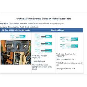 Test hóa học kiểm soát tiệt trùng bằng hơi nước 3M 1243A