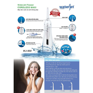 HDSD Máy tăm nước du lịch WaterJet Flosser Cordless Maxi WJ-900