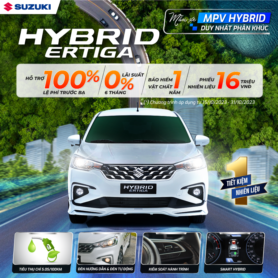 SỞ HỮU XE SUZUKI TRONG THÁNG 10 VỚI GIÁ ƯU ĐÃI CHỈ TỪ 494 TRIỆU ĐỒNG