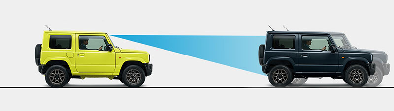 Chức năng cảnh báo va chạm từ xa trên xe Suzuki Jimny