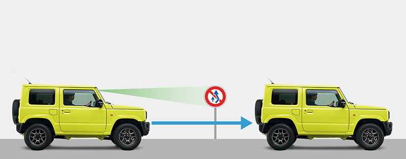 Chức năng cảnh báo giao thông trên xe Suzuki Jimny