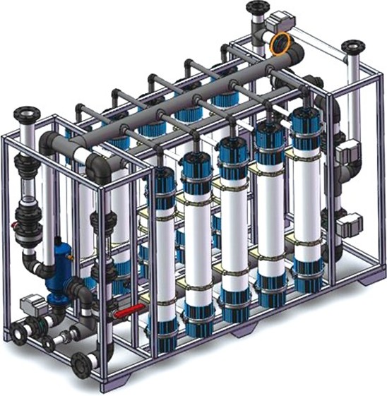 Hệ thống siêu lọc (Ultrafiltration - UF) trong một máy