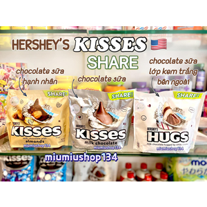 Socola Hershey’s Kisses Milk Chocolate with Almonds Share 300 gr 🇺🇸 - Socola Sữa Hạnh Nhân