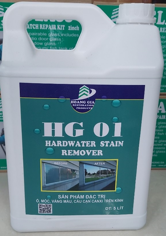 Hoá chất tẩy cáu cặn canxi, vảy cá trên kính HG 01 Handwater stain remover 5000ML