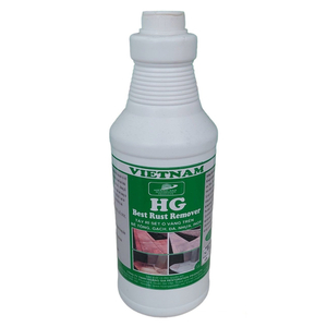 Dung dịch tẩy rỉ sét ơ vàng trên sàn đá, gạch, bê tông HG Best Rust Remover 1L