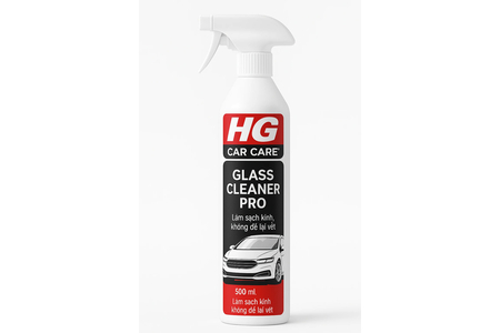 HG GLASS CLEANER PRO™ LÀM SẠCH KÍNH XE – KHÔ NHANH, KHÔNG VỆT, KHÔNG NHỮNG VẾT MỜ KHÓ CHỊU!