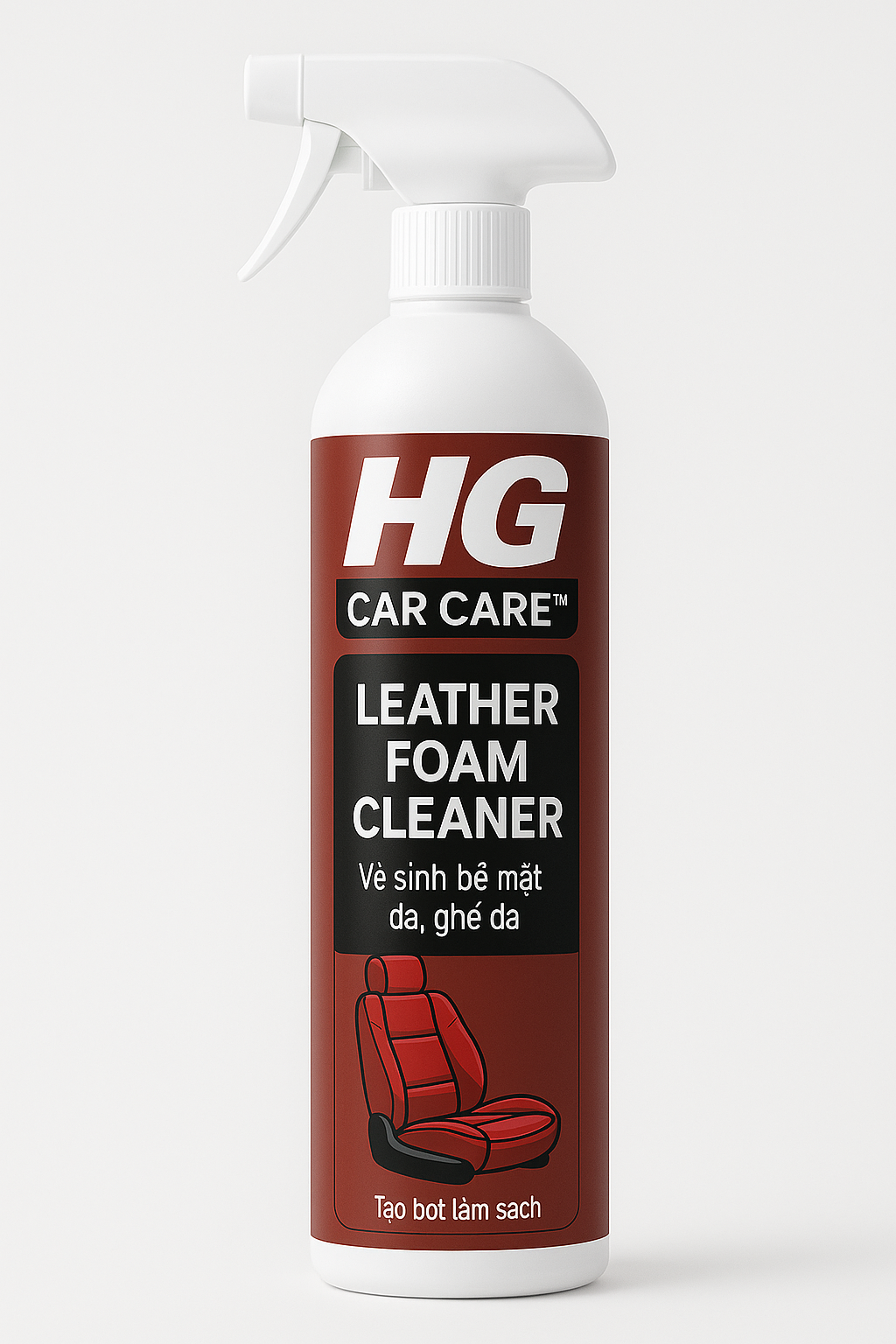 HG LEATHER FOAM CLEANER™ LÀM SẠCH GHẾ DA – GIỮ NỘI THẤT Ô TÔ LUÔN NHƯ MỚI