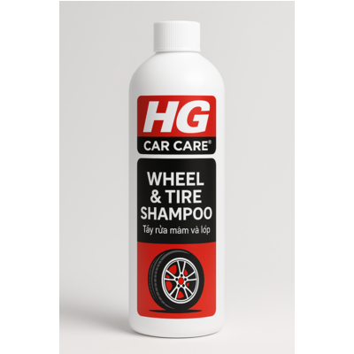 HG WHEEL & TIRE SHAMPOO™ là dung dịch tẩy rửa mâm & lốp xe chuyên dụng