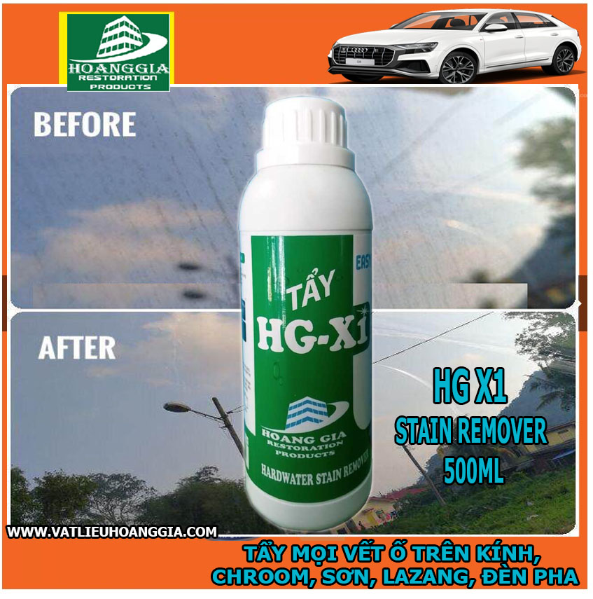 Dung dịch tẩy ố kính xe hơi HG X1 Hard Water Stain Remover for Car Glass 500ML