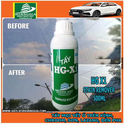 Dung dịch tẩy ố kính xe hơi HG X1 Hard Water Stain Remover for Car Glass 500ML