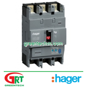 HHB200Z | Hager HHB200Z | MCCB 3P 200A 25KA - TM FIX/FIX | Cầu dao tự động MCCB 3P 200A 25KA