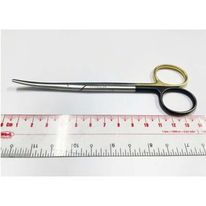 Kéo phẫu thuật Metzenbaum-Fino cong 14.5cm (cán đen vàng) Hilbro 09.5351.14