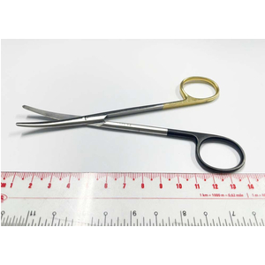 Kéo phẫu thuật Metzenbaum-Fino cong 14.5cm (cán đen vàng) Hilbro 09.5351.14