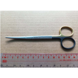 Kéo phẫu thuật Metzenbaum-Fino cong 14.5cm (cán đen vàng) Hilbro 09.5351.14