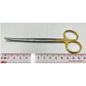 Kéo phẫu thuật Metzenbaum Standard có mấu (cán vàng) cong 14cm Hilbro 09073-14