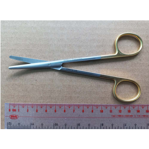 Kéo phẫu thuật Metzenbaum Standard có mấu (cán vàng) cong 14cm Hilbro 09073-14