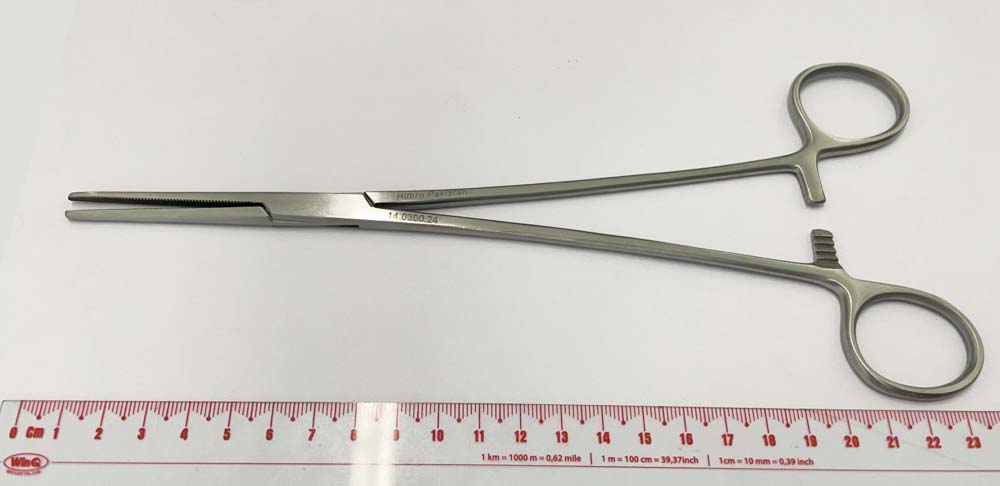 Kẹp phẫu thuật Bengolea thẳng 24cm Hilbro 14.0300.24