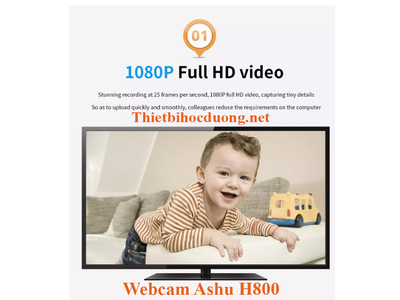 Webcam Full HD 1080 Ashu dùng dạy và học trực tuyến, dùng hội hợp