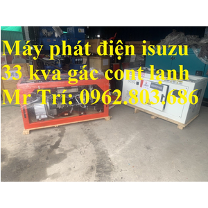 Máy phát isuzu 33 kva gác container lạnh