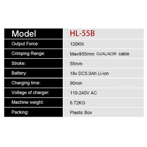 Máy cắt cáp thủy lực Pin HEWLEE HL-55B