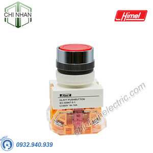 Nút nhấn không tự giữ 1NO 1NC D22 (màu đỏ) - HLAY711BN42 - Himel