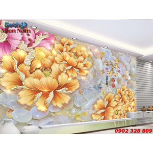 GẠCH 3D HOA MẪU ĐƠN MD18