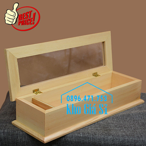 Hộp đựng đũa muỗng nhà hàng quán ăn bằng gỗ có nắp đậy