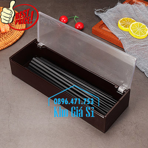 Hộp đựng đũa muỗng có nắp bằng nhựa melamine cho nhà hàng quán ăn