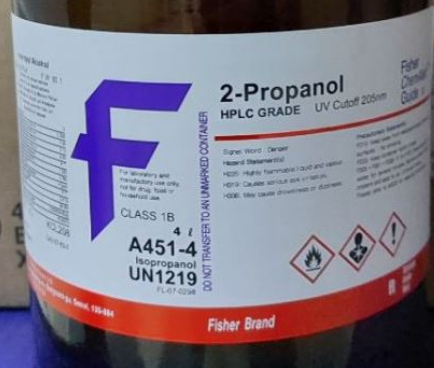 Hóa chất 2-Propanol (Isopropyl alcohol, IPA), HPLC 4 lít fisher