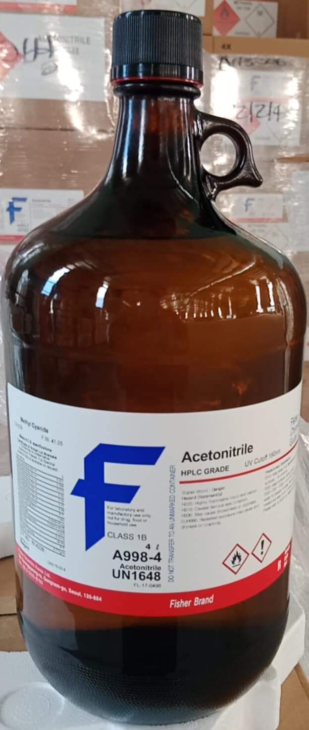 Hóa chất Acetonitrile HPLC (4L/chai)- Fisher