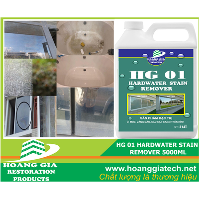 Hoá chất tẩy cáu cặn canxi, vảy cá trên kính HG 01 Handwater stain remover 5000ML