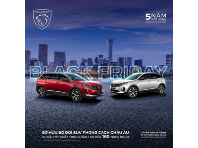 Hòa chung tuần lễ Black Friday - bộ đôi SUV Peugeot 3008 và 5008 với giá trị ưu đãi lên đến 160 triệu đồng