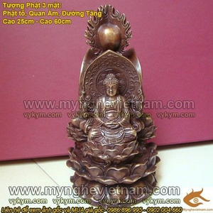 Hoa đài Tam tôn - tượng Quán âm Bồ Tát, Tượng Phật Tổ, Địa Tạng Bồ Tát