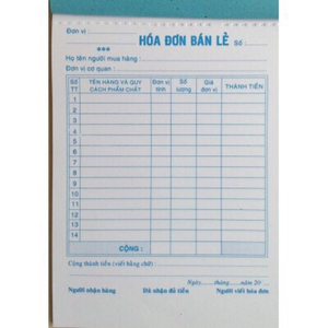 Hóa đơn bán lẻ 1 liên