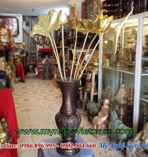 Hoa sen đồng bát tiên thờ cúng loại to bày bàn thờ gia đình