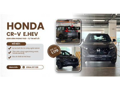 Honda CR-V e:HEV - SUV Hybrid Đáng Mua Nhất 2026 | CR-V e:HEV L & e:HEV RS Giá Tốt Tại Honda Bảo Lộc