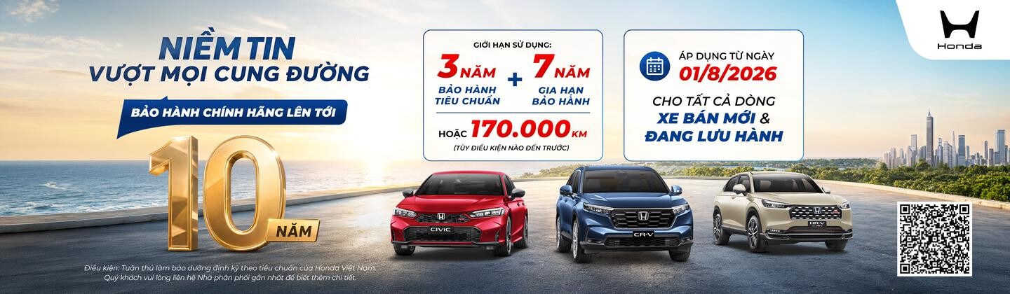 Honda Việt Nam giới thiệu chương trình bảo hành chính hãng lên tới 10 năm dành cho khách hàng Ôtô