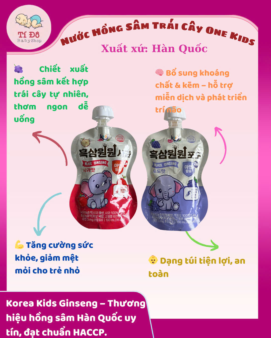 Hồng sâm trái cây One Kid