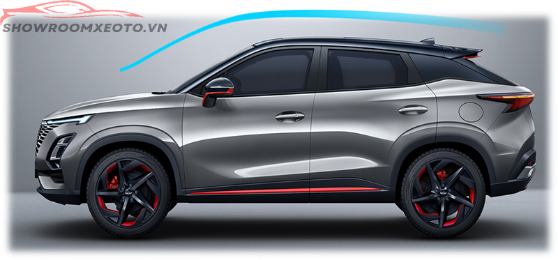 Thiết kế hông xe của Omoda C5 nổi bật với tỷ lệ cân đối tinh tế