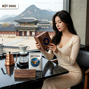 Cafe con sóc bột 50% Arabica - 50% Robusta( 500gr) - màu Chocolate