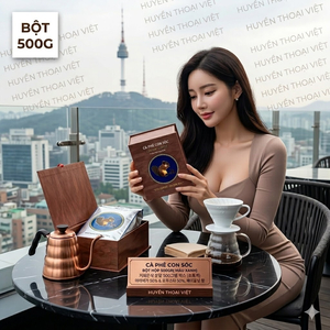 Cafe con sóc bột 50% Arabica - 50% Robusta( 500gr) - màu Chocolate