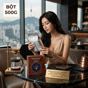 Cà phê con sóc bột 100% Arabica ( 500gr) - màu Nâu
